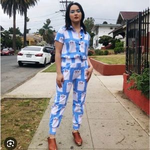 NWT nooworks grumpy cat print joggers